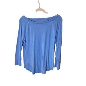 Mossimo Women's Baby Blue  Softgirl Collegiate Basic Long Sleeve